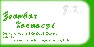 zsombor kormoczi business card